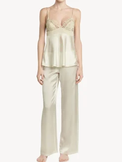 Off-white Silk Camisole With Macramé