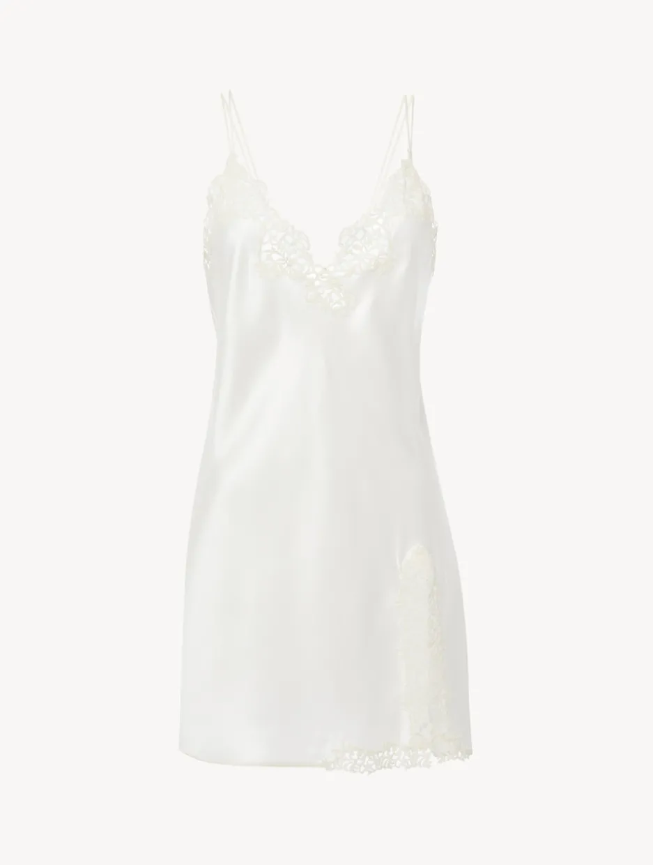 Off-white Slip With Macramé