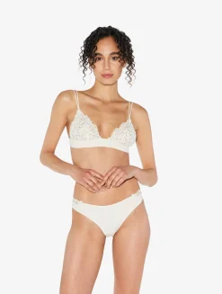 Off-white Triangle Bra With Macramé