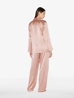 Powder Pink Silk Pajama Set