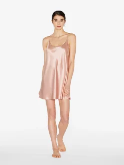Powder Pink Silk Short Slip