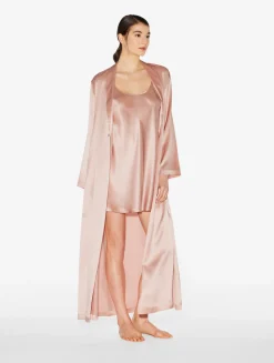 Powder Pink Silk Short Slip