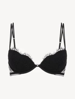 Push-up Bra With Lace In Onyx