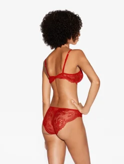 Red Lace Balconette Bra