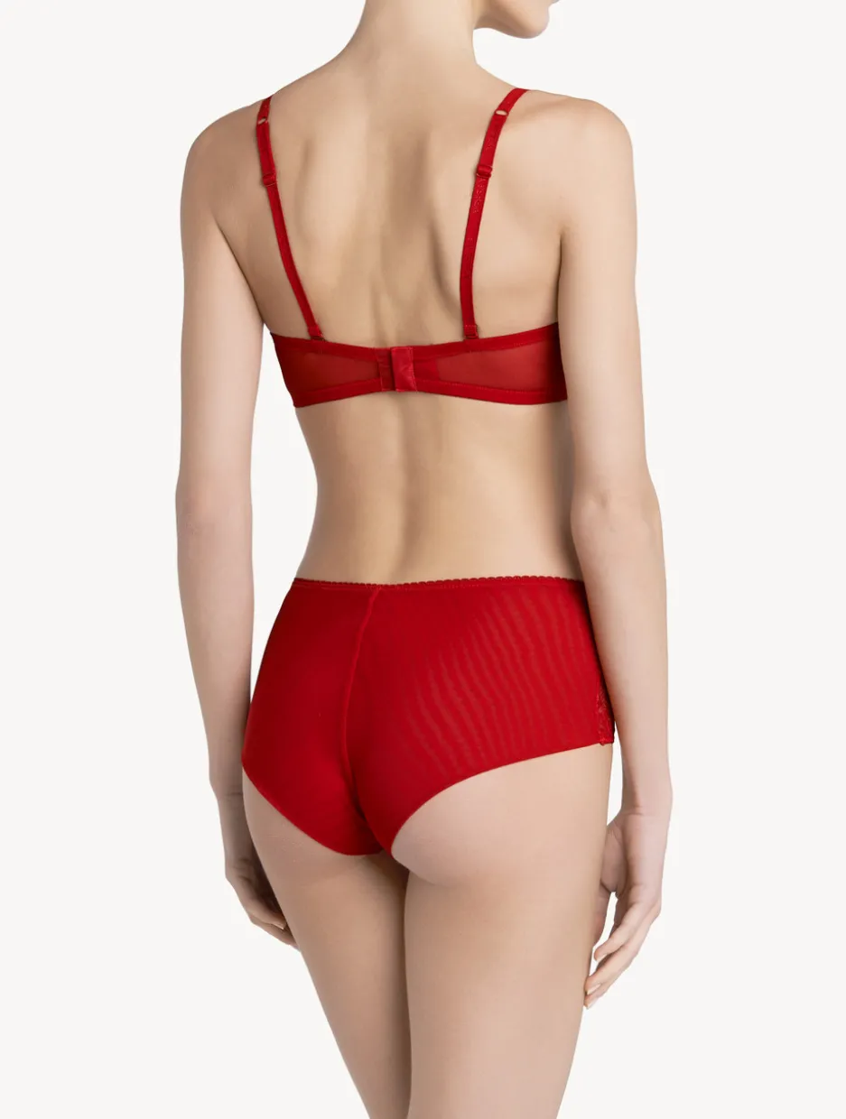 Red Lace Bandeau Bra