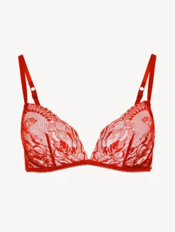 Red Lace Non-wired Bra