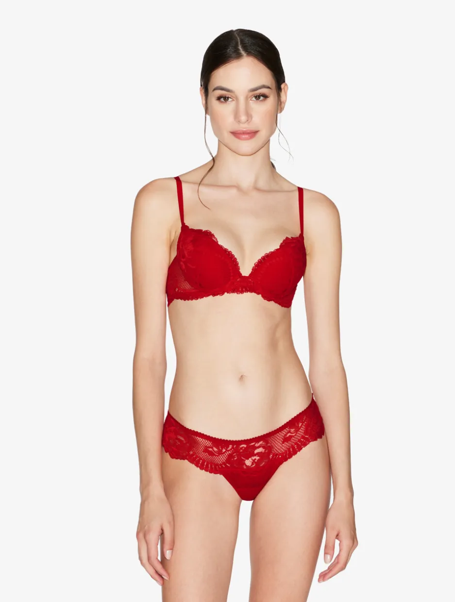 Red Lace Push-up Bra