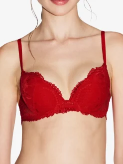 Red Lace Push-up Bra