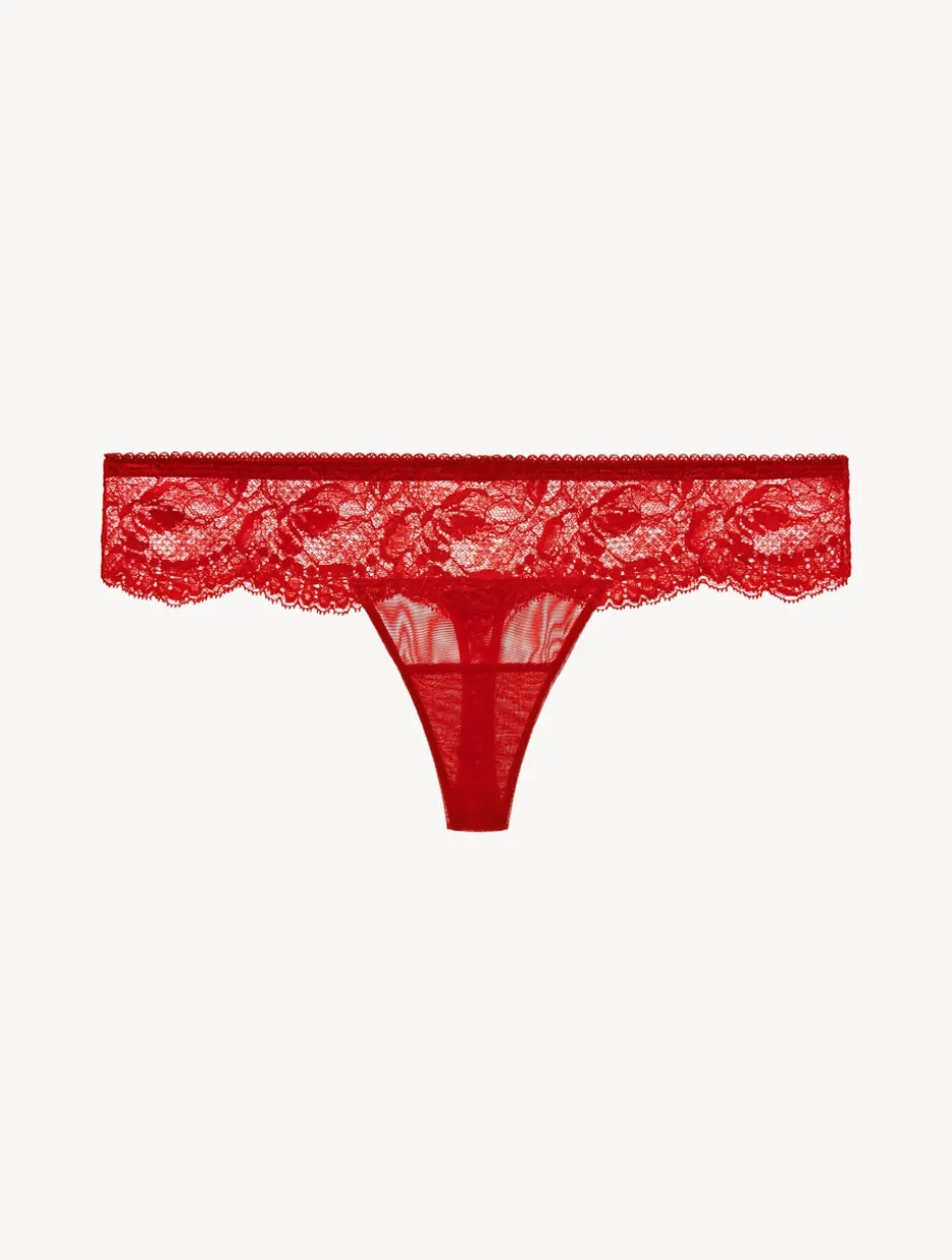 Red Lace Thong
