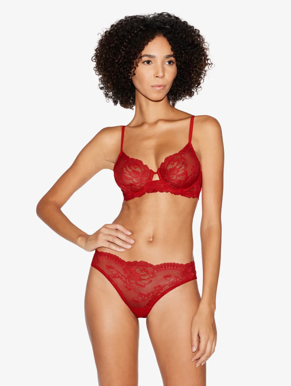 Red Lace Underwired Bra
