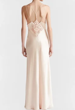 Rose Beige Long Night Dress