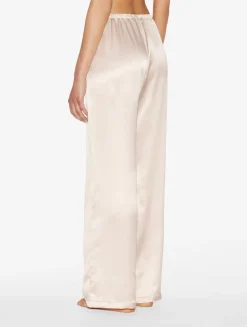 Rose Beige Silk Trousers