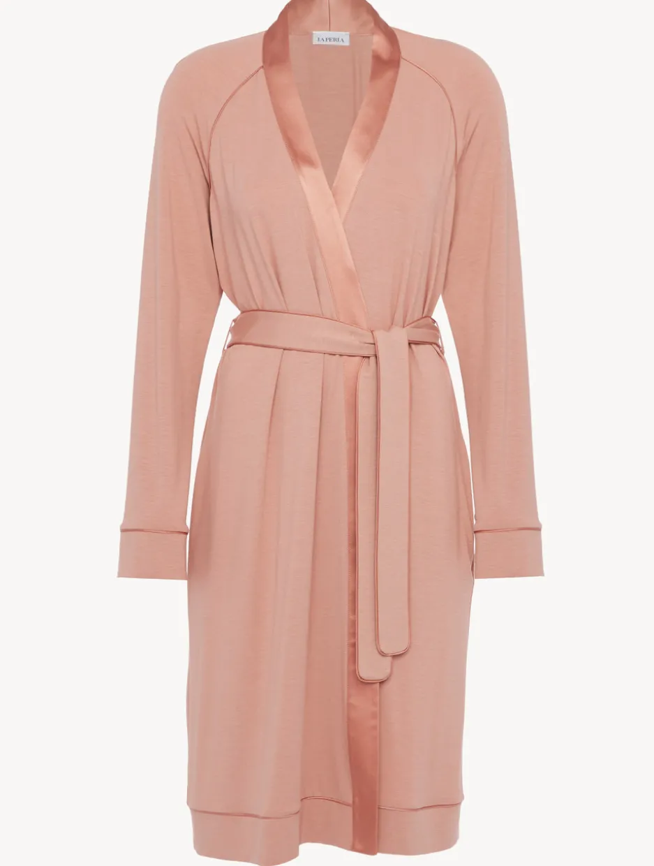 Short Robe In Blush Clay