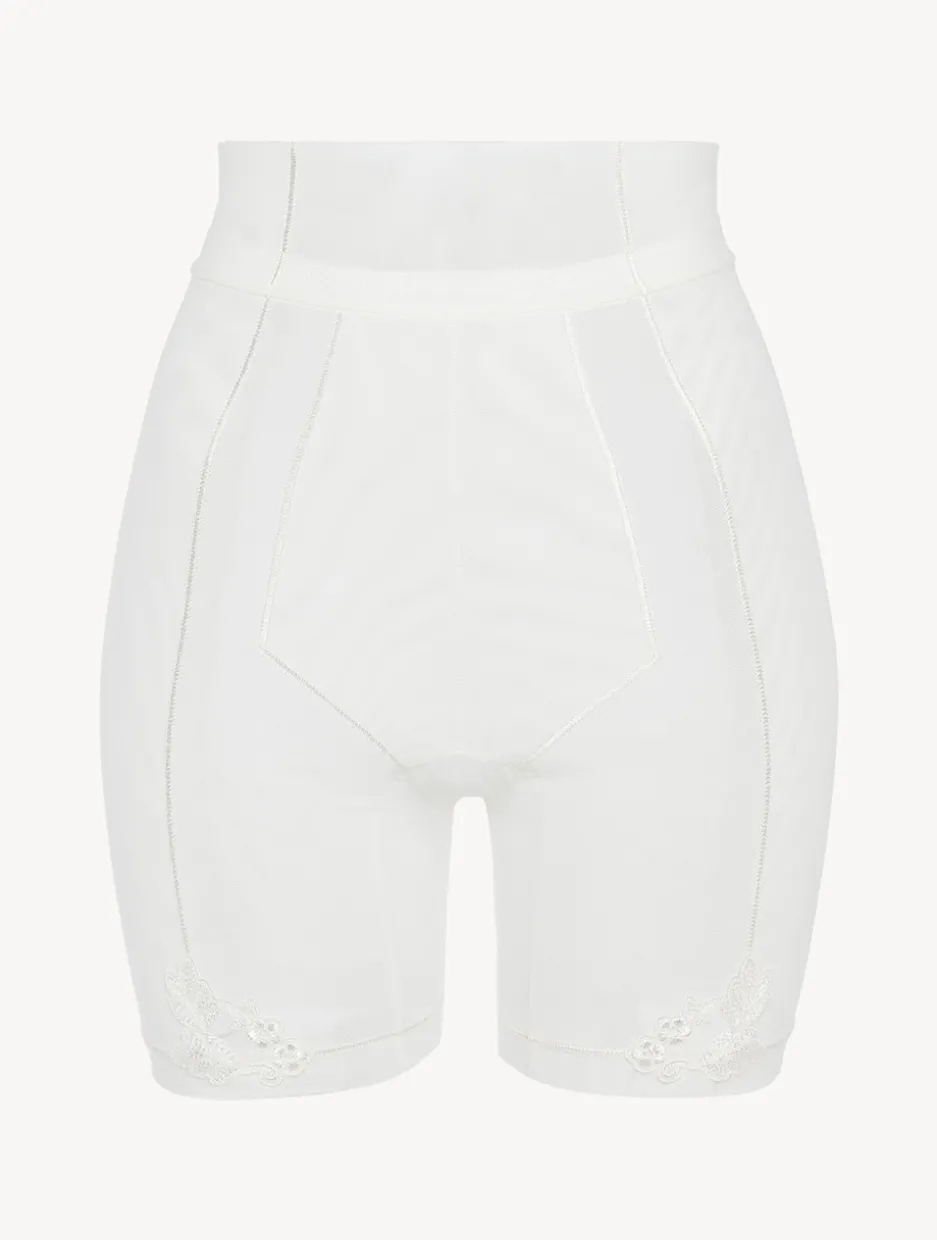 Shorts In Off-white Stretch Tulle