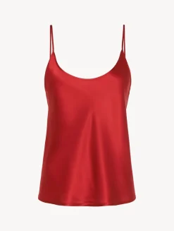 Silk Camisole In Garnet