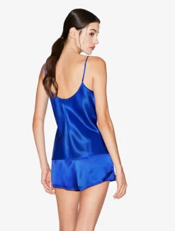 Silk Camisole Top In Electric Blue
