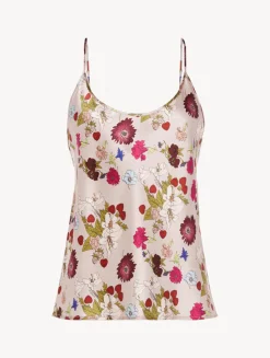 Silk Floral Print Camisole Top