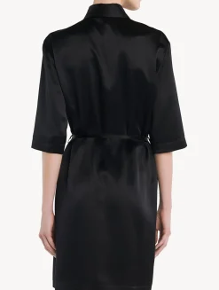 Silk Long Shirt In Black