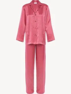 Silk Pajama Set In Wild Orchid