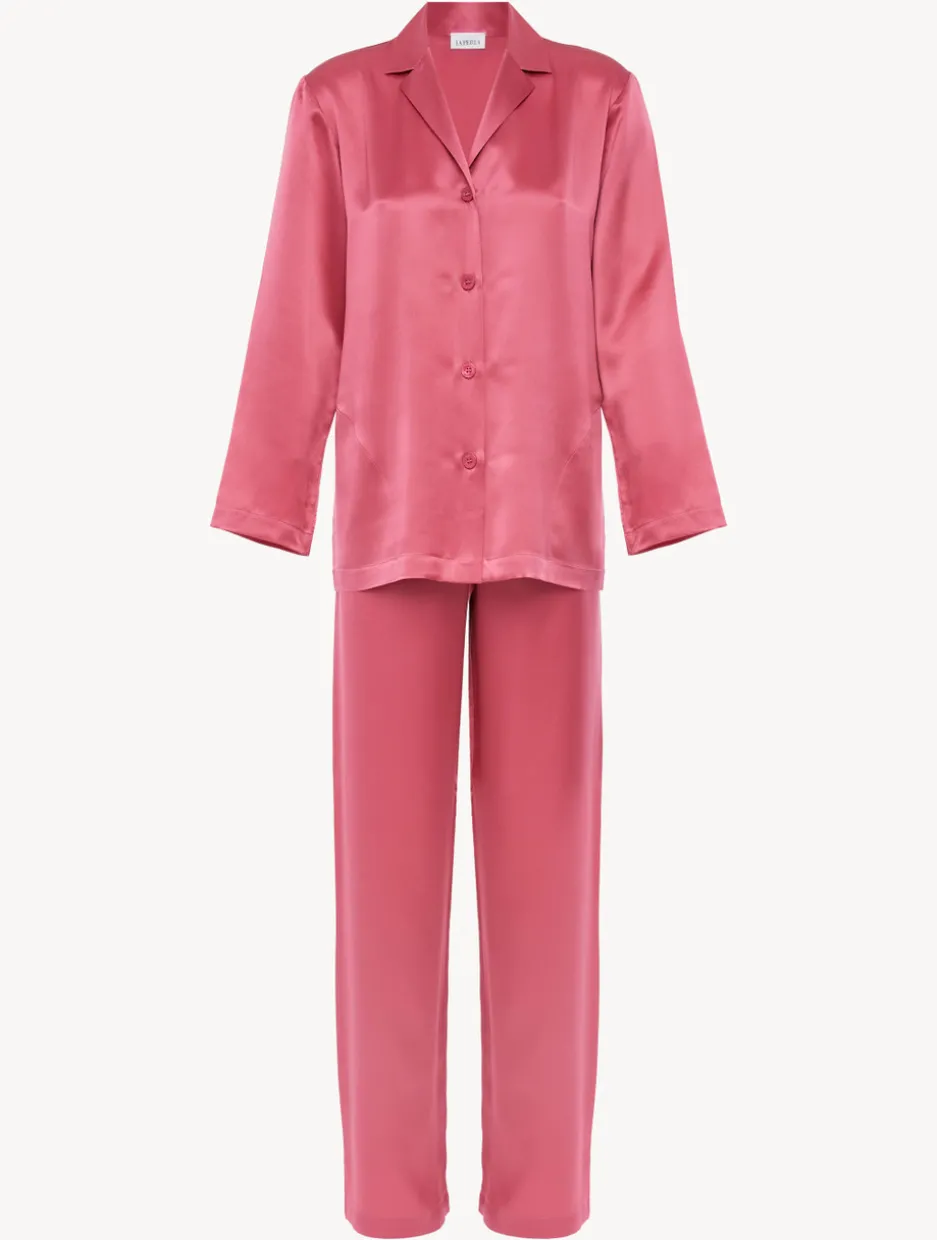 Silk Pajama Set In Wild Orchid