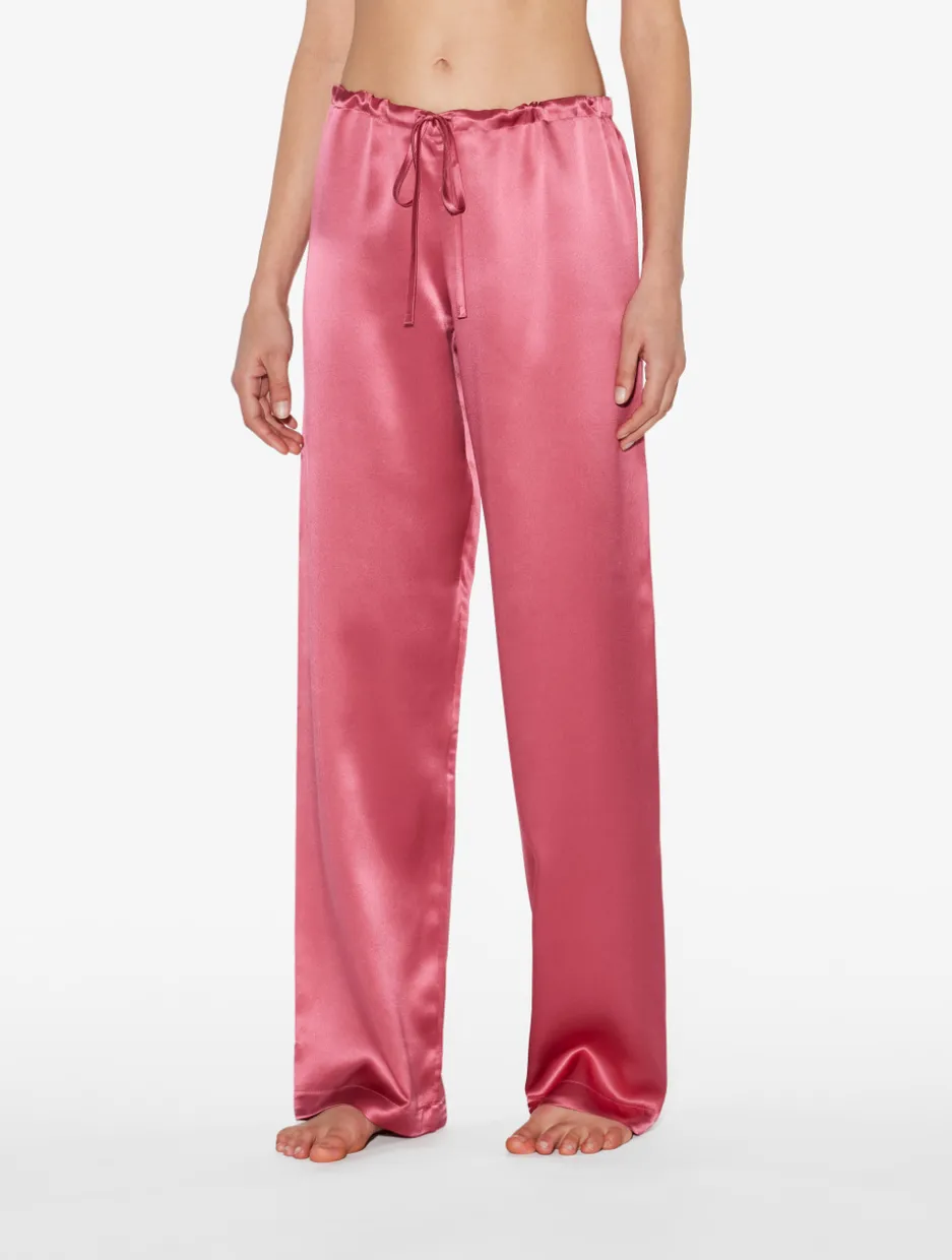 Silk Pajama Set In Wild Orchid