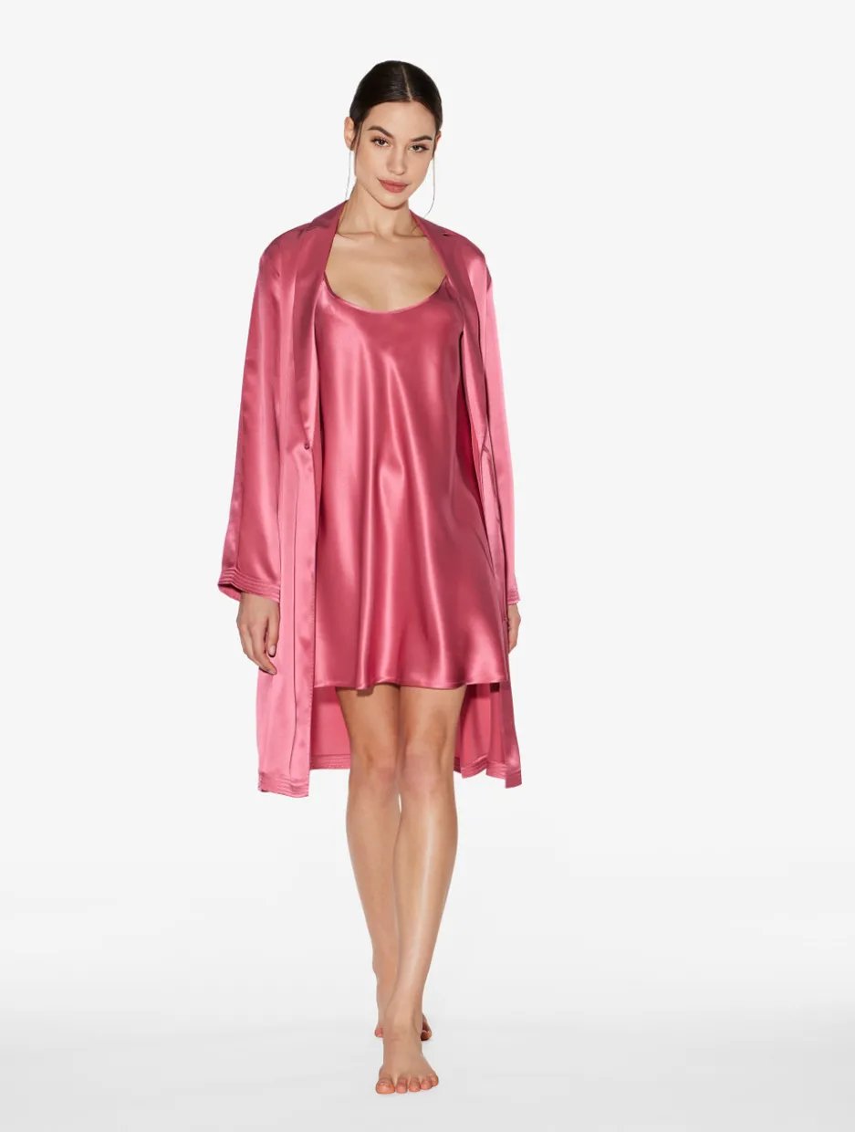 Silk Slip Dress In Wild Orchid