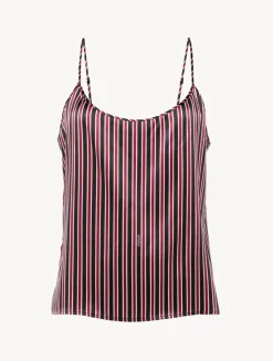 Silk Striped Camisole Top