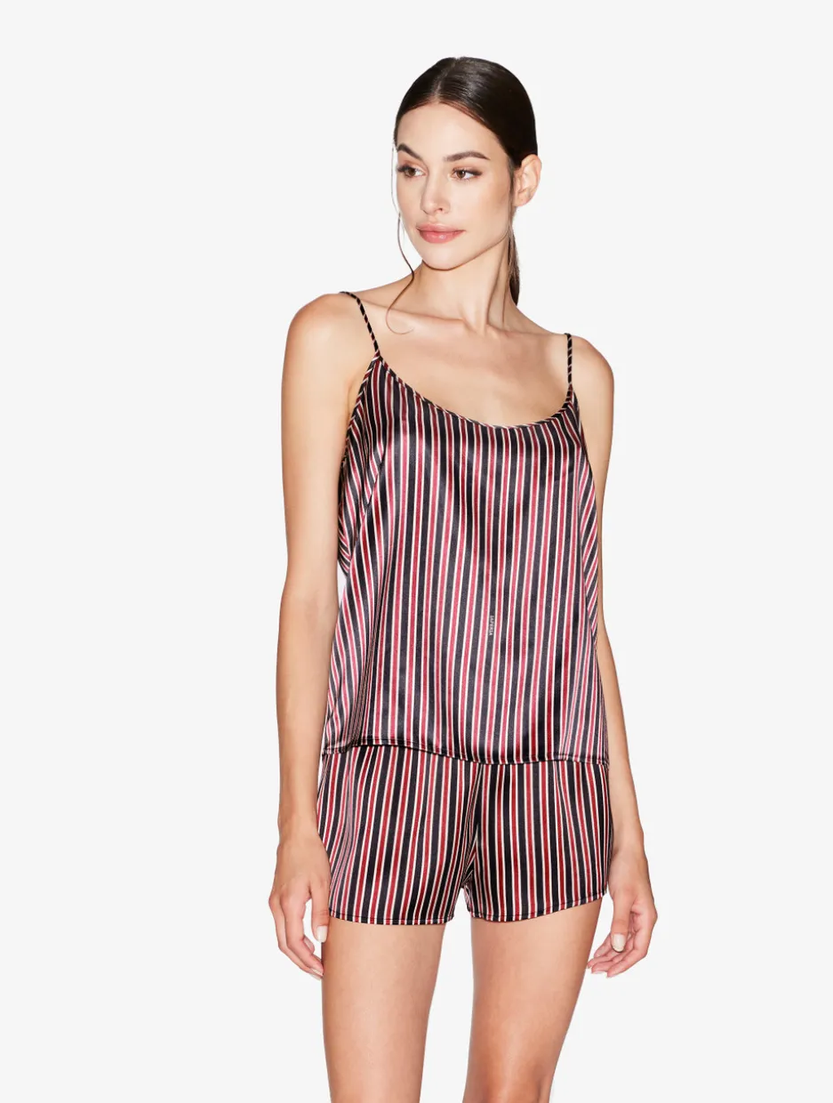 Silk Striped Camisole Top