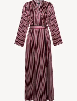 Silk Striped Long Robe