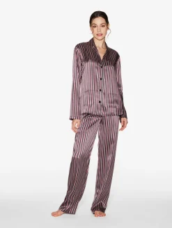 Silk Striped Pajama Set