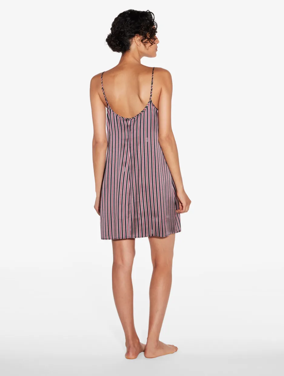 Silk Striped Short Slip