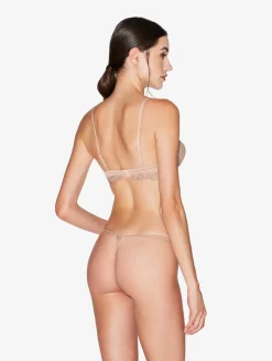 Thong In Sand Stretch Tulle
