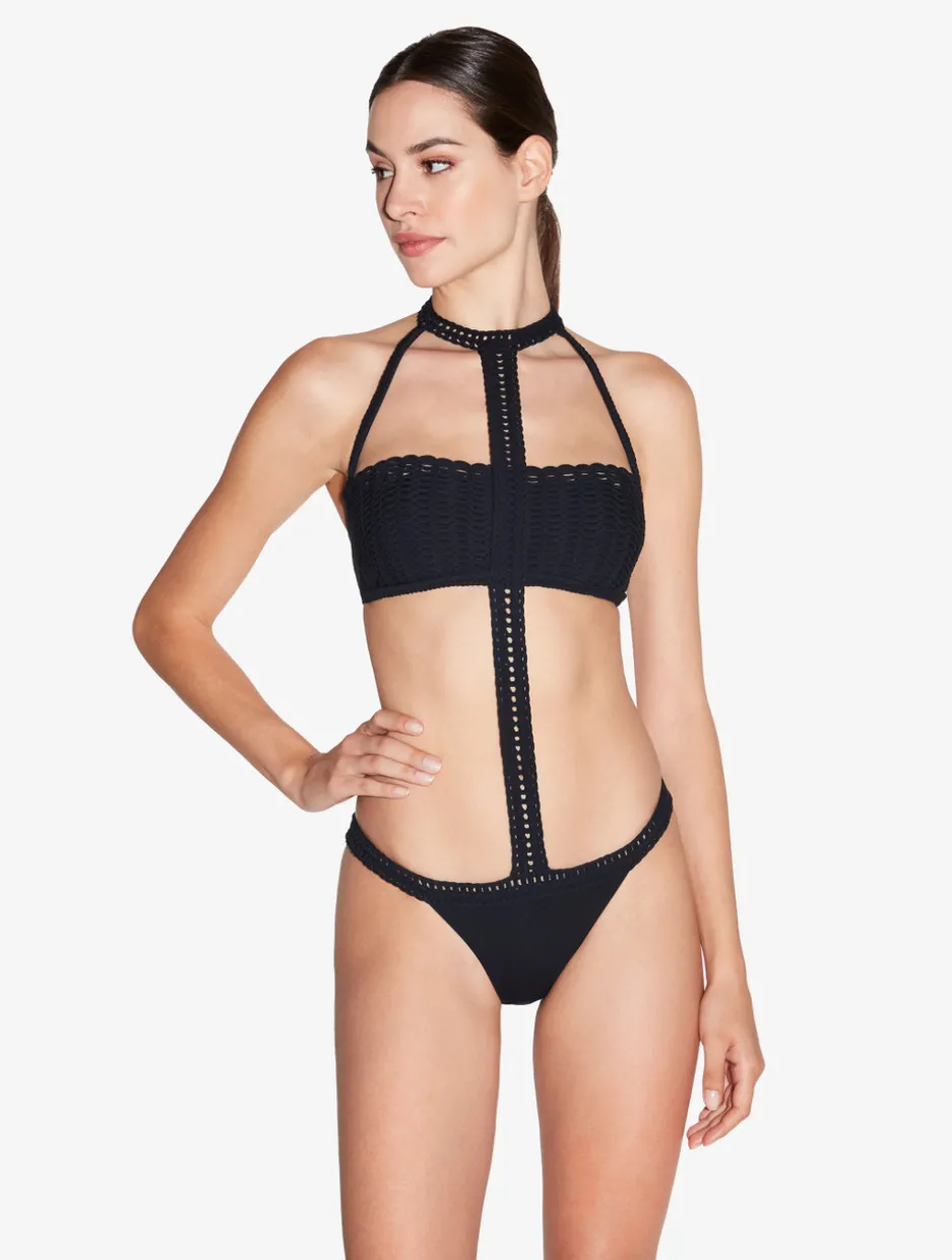 Trikini In Black With Soutache