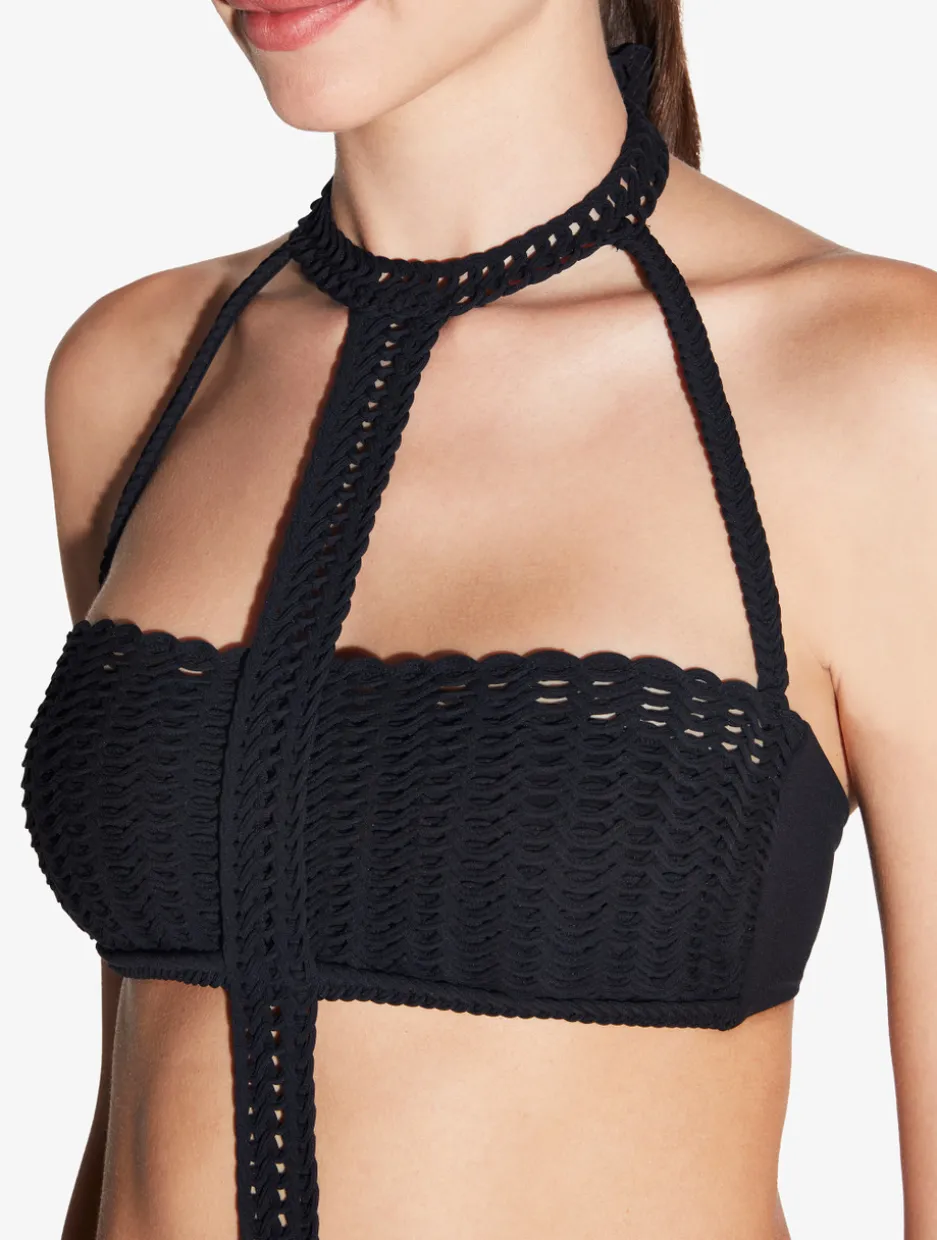 Trikini In Black With Soutache