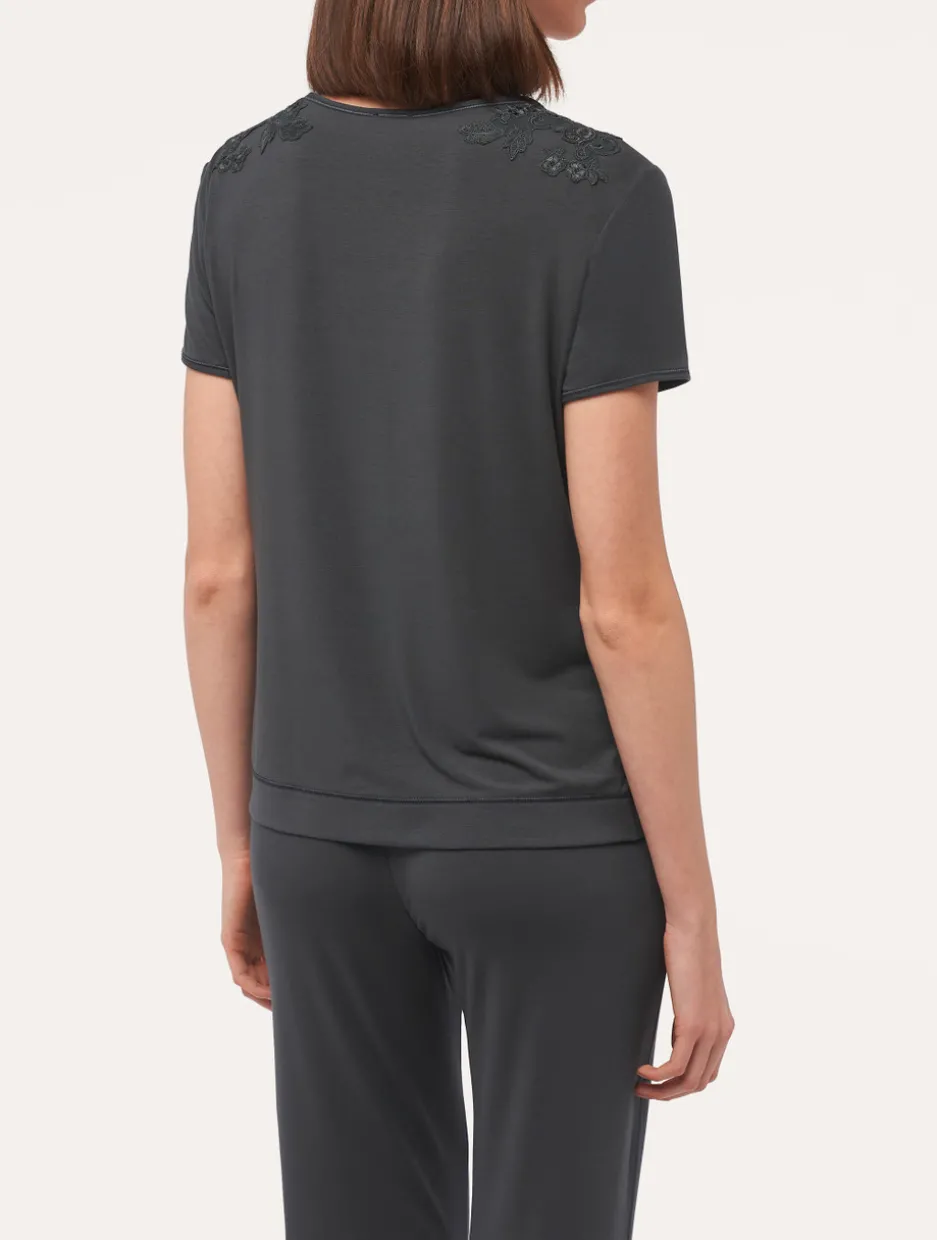 T-shirt In Charcoal Grey
