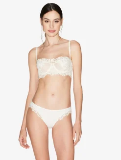 Underwired Bra With Macramé In Off-white