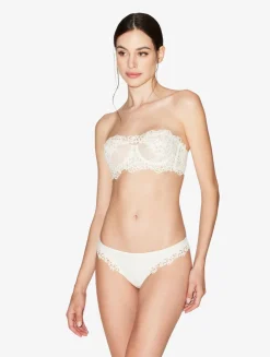Underwired Bra With Macramé In Off-white