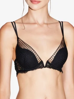 Underwired Push-Up Bra With Leavers Lace