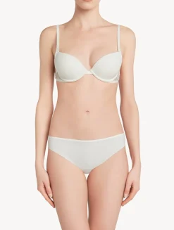 White Brazilian Brief With Chantilly Lace
