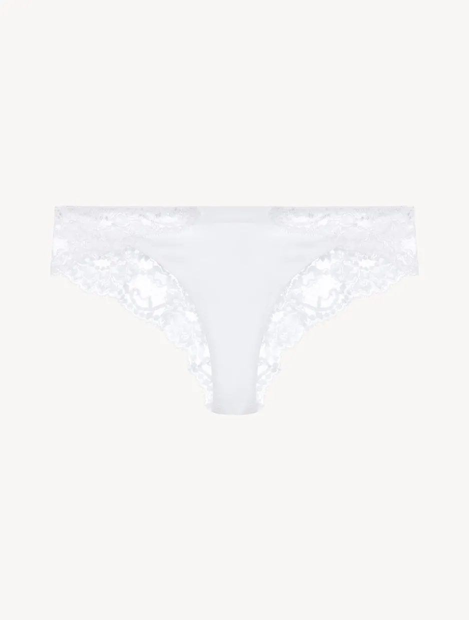 White Cotton Brazilian Briefs
