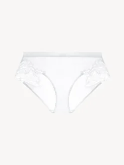 White Cotton Mid-rise Briefs