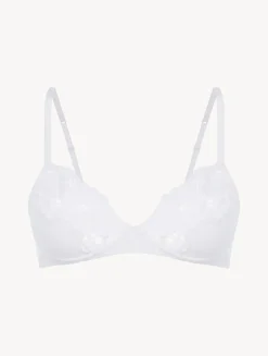 White Cotton Non-wired Bra
