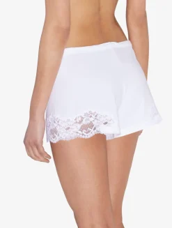White Cotton Sleep Shorts