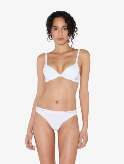 White Cotton Thong