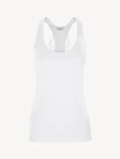 White Cotton Vest Top