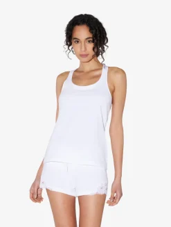 White Cotton Vest Top