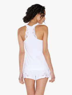 White Cotton Vest Top
