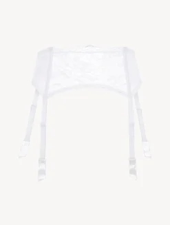 White Lace Suspender Belt