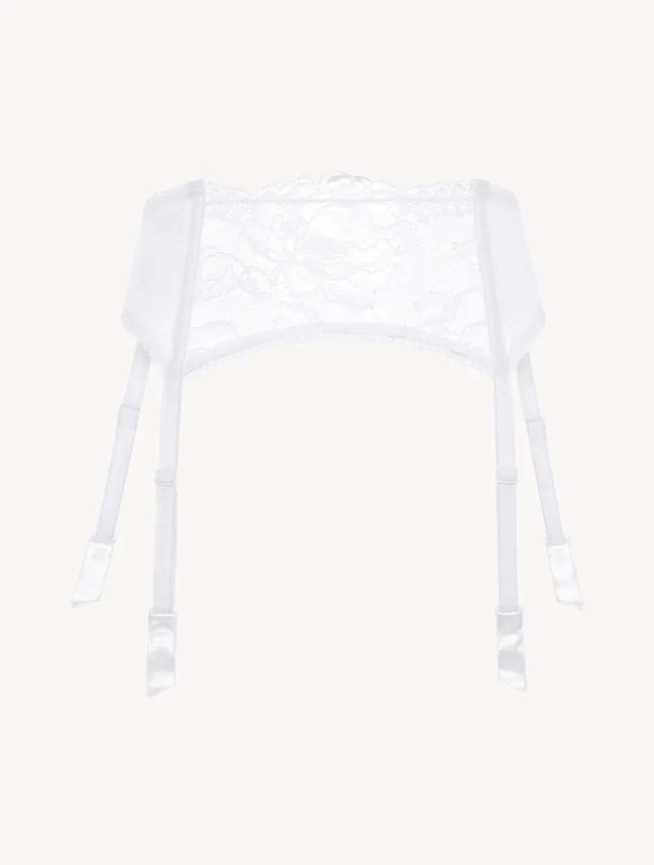 White Lace Suspender Belt