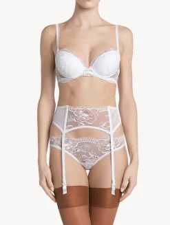 White Lace Suspender Belt